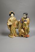 Two Satsuma pottery figures, early 20th century