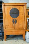 A Chinese pine cabinet, width 100cm, depth 51cm, height 176cm