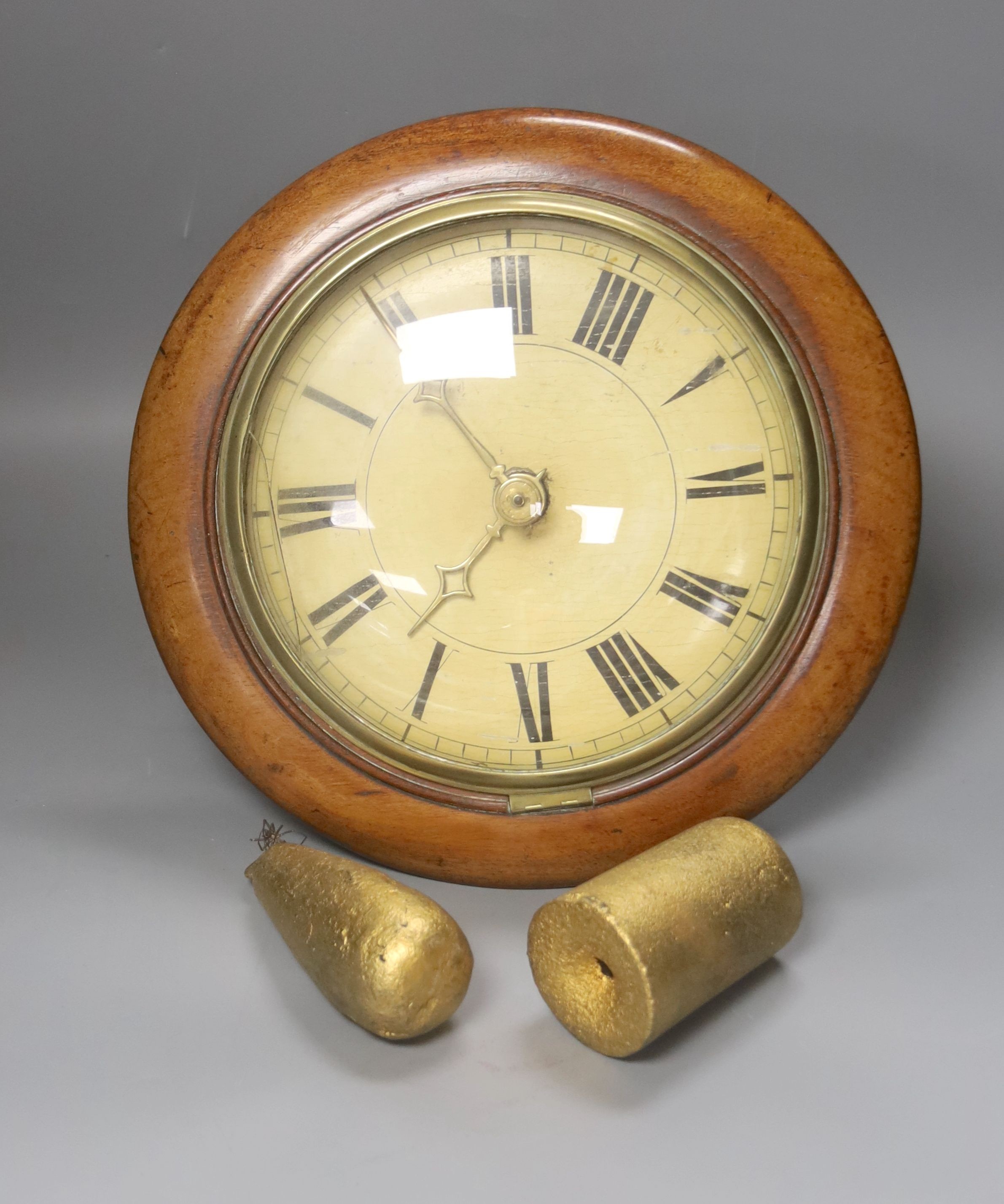 A 19th century Black Forest thirty hour wall clock