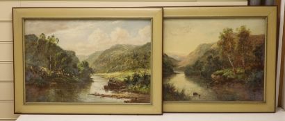 L. Richards (Jamieson), pair of oils on canvas, Scottish river landscapes, signed, 40 x 60cm