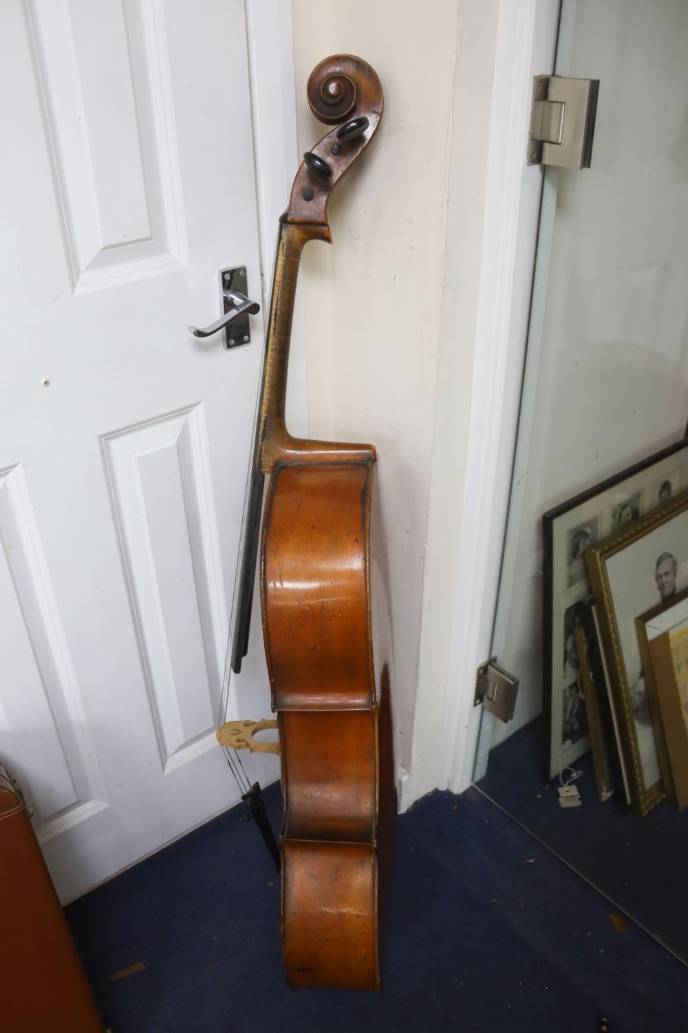 Early 20th century German cello and bow, the back measuring 75cm excluding the button - Image 2 of 12