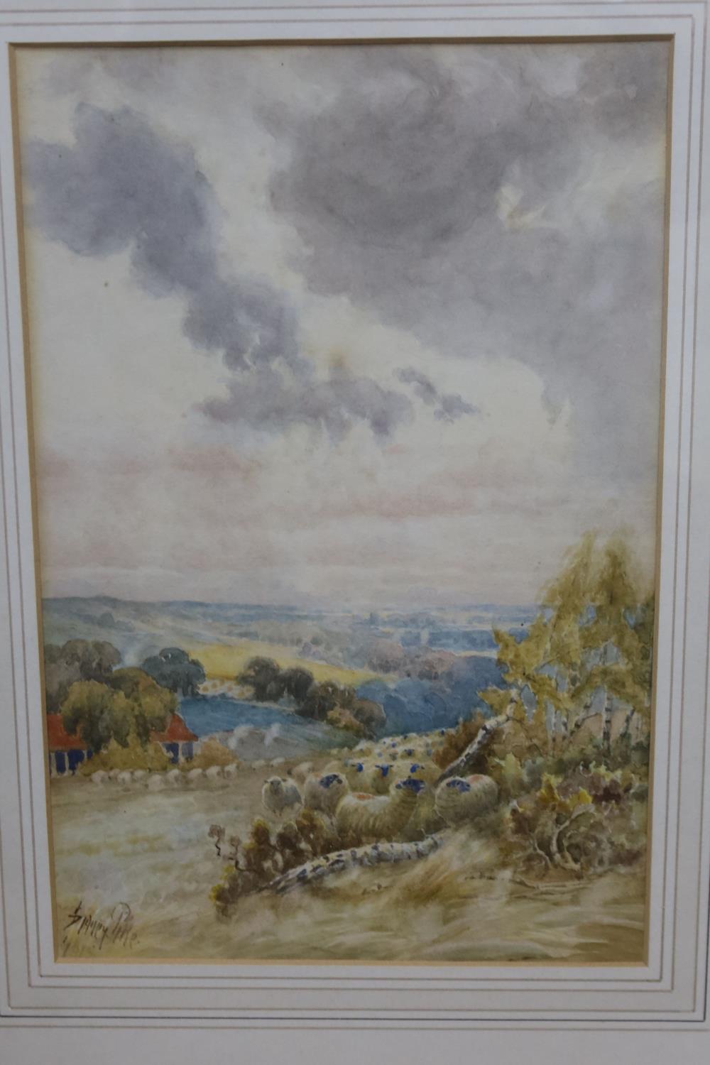 A group of five assorted watercolours; John Steeple, Beach scene; D. Addey, Harbour Master's Office; - Image 5 of 6