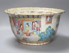 A Large Chinese famille rose flower pot, mid 19th century,38cm