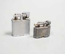 Two Dunhill engine turned lighters