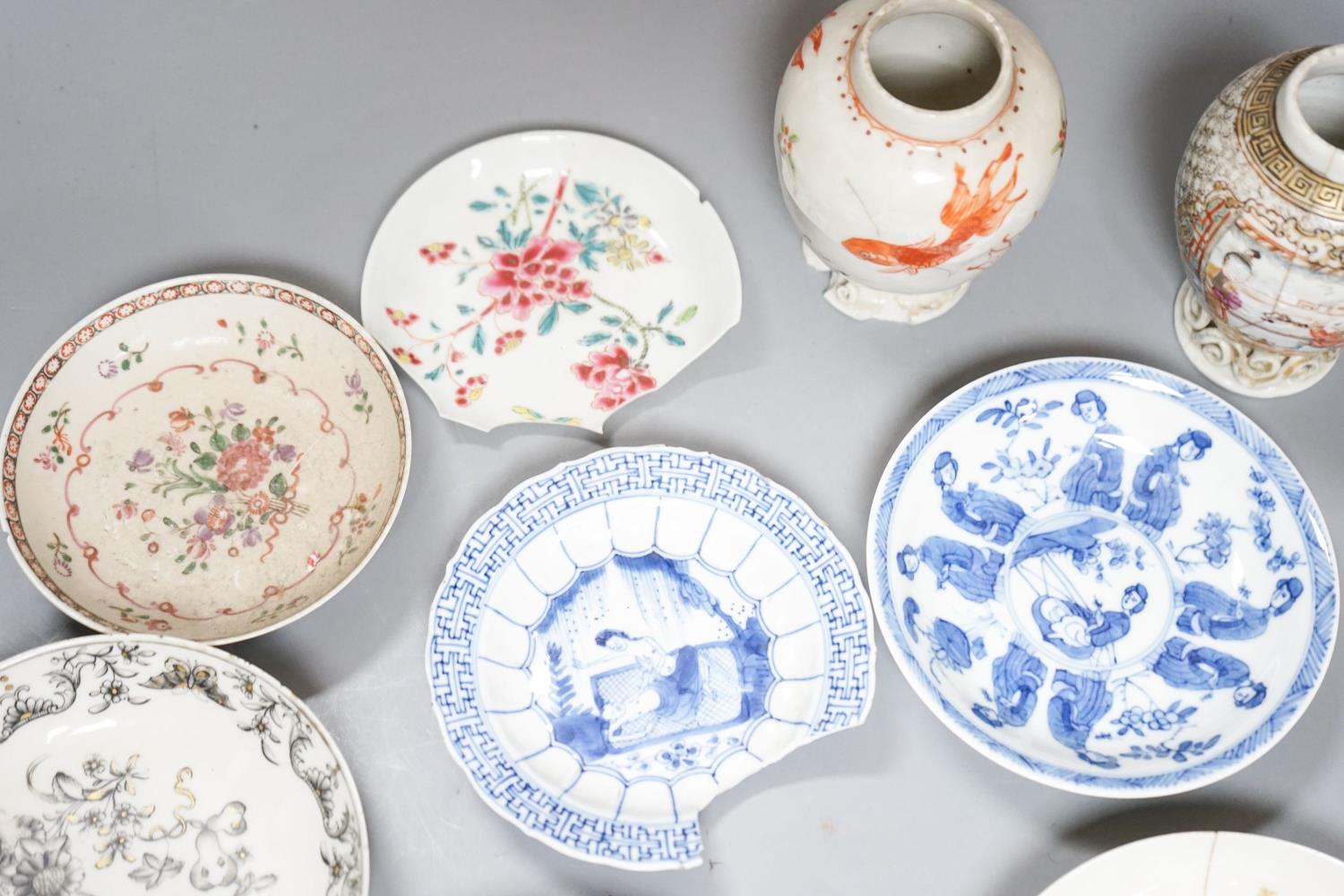 Assorted Chinese porcelain vases and tea wares, Qing dynasty or later - Image 3 of 7