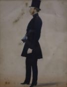 F. C. Cavell (19th C.), watercolour, Early portrait of a Metropolitan Policeman, inscribed and dated