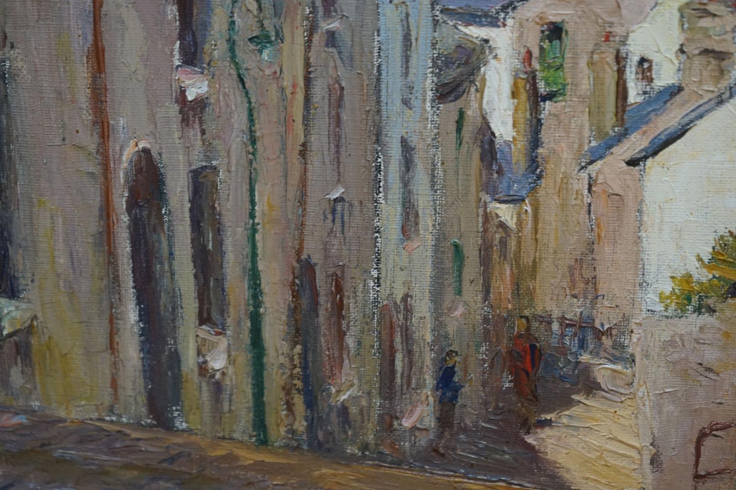 Ernest Knight (1915-1995), oil on canvas, ‘Temperance Steps, Brixham, Devon’, signed and inscribed - Image 6 of 7