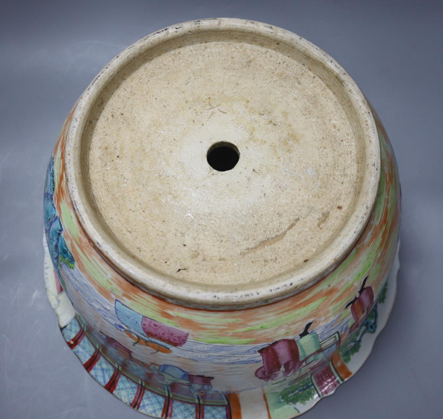 A Large Chinese famille rose flower pot, mid 19th century,38cm - Image 4 of 4