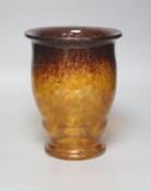 A Monart mottled amber glass vase,20cm