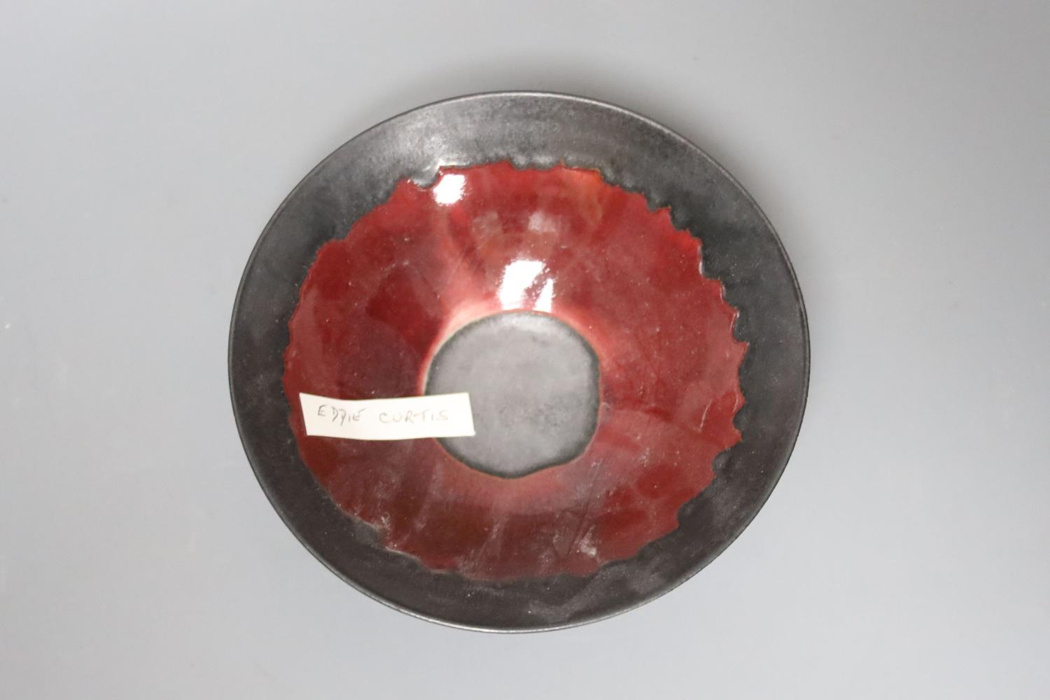 Eddie Curtis (b.1953), a copper red bowl,16cm - Image 2 of 3