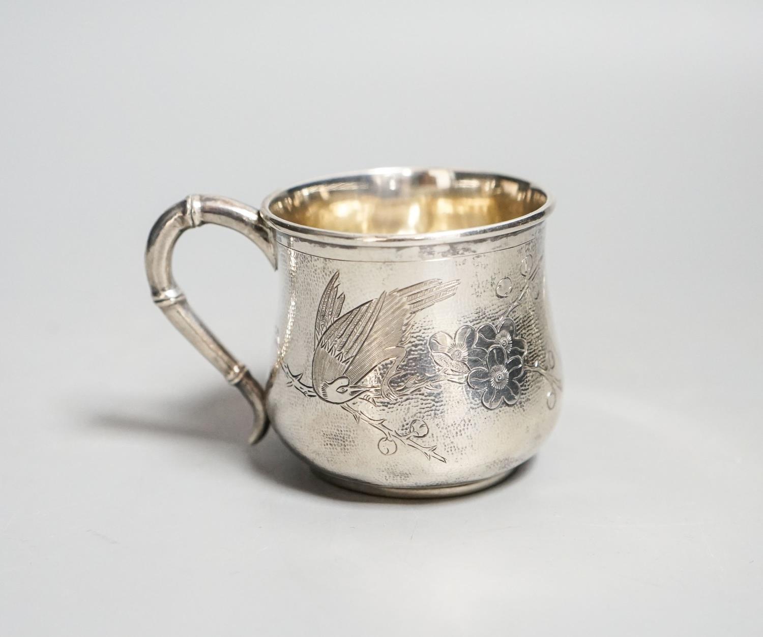 A Chinese white metal christening mug, by Zee Sung, 55mm. - Image 3 of 5