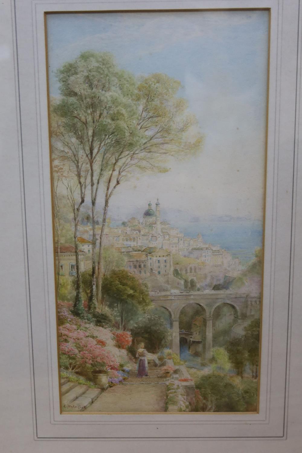 Ebenezer Wake Cook (1843-1926), watercolour, 'Vietre with the the Bay of Salerno', signed, 35 x - Image 5 of 5