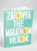 'Zatopek The Marathon Victor' by Frantisek Kozik 1954, signed by Zatopek