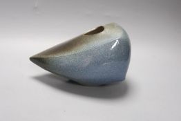 Ruth King (b.1955), a salt glazed barge pot, impressed RK mark,25cm