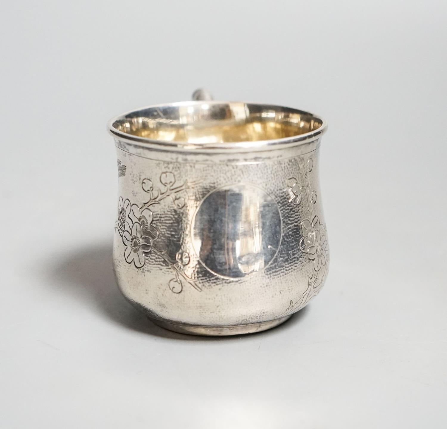A Chinese white metal christening mug, by Zee Sung, 55mm. - Image 2 of 5