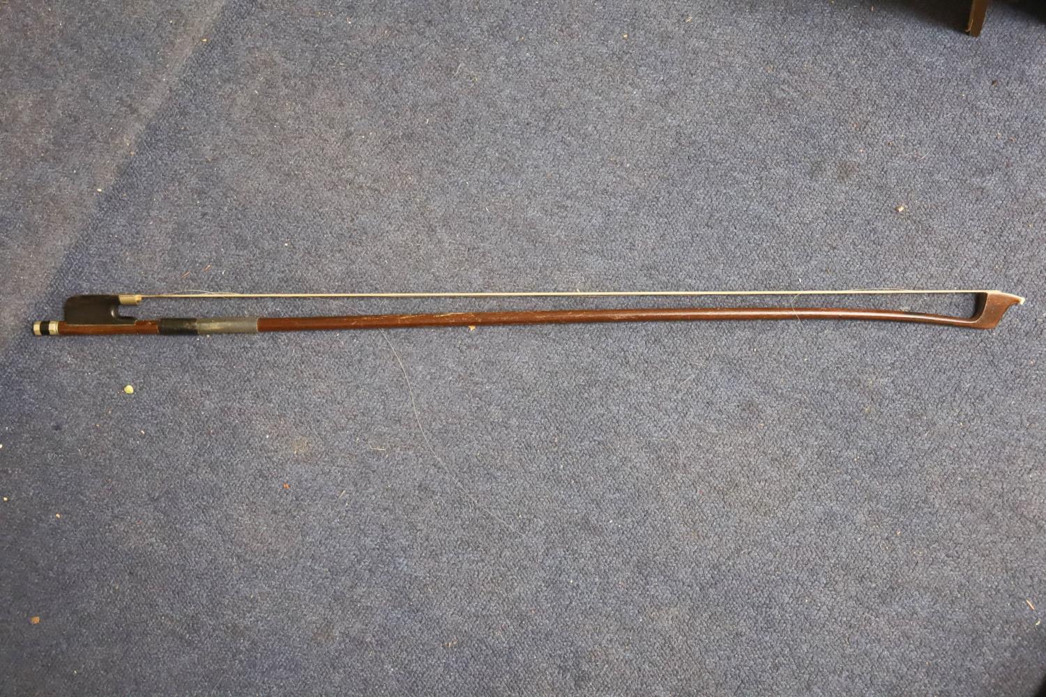 Early 20th century German cello and bow, the back measuring 75cm excluding the button - Image 10 of 12