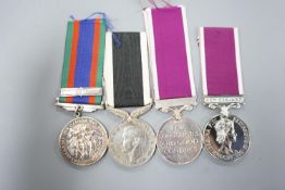 Four WW2 and QEII Commonwealth medals - New Zealand War Service and For Long Service and Good