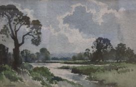 Edwin Lawson James Harris (1891-1961), watercolour, 'Silvery Afternoon, Barcombe', signed, 31 x