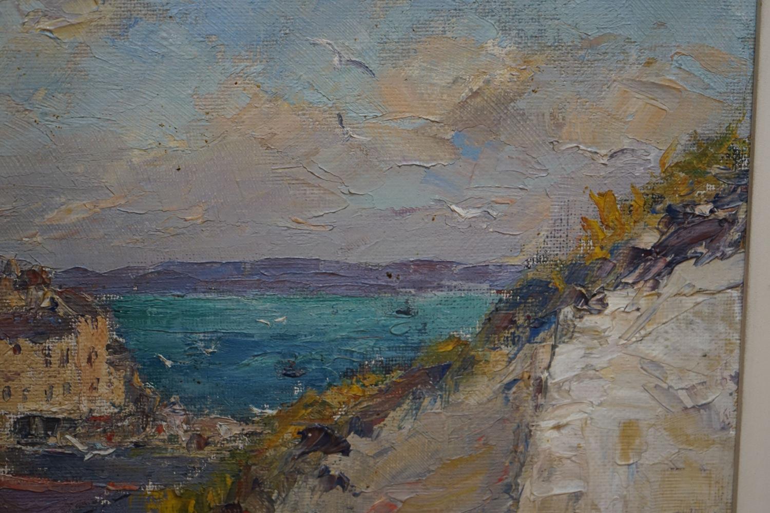 Ernest Knight (1915-1995), oil on canvas, ‘Temperance Steps, Brixham, Devon’, signed and inscribed - Image 4 of 7