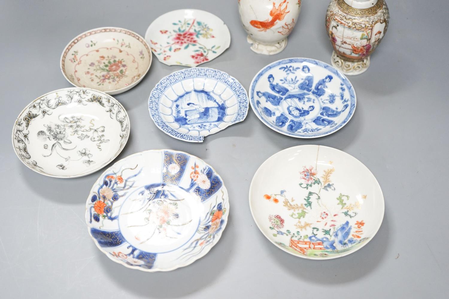 Assorted Chinese porcelain vases and tea wares, Qing dynasty or later - Image 2 of 7