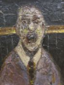 After Frances Bacon, oil on board, Screaming figure, 60 x 46cm