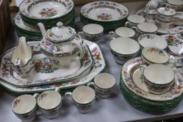 A Spode Chinese rose part dinner and tea service