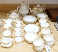 A Regency porcelain part tea and coffee set and an Aynsley part tea service