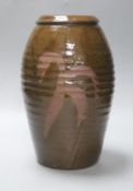 Jeremy Leach (b.1959), a slip decorated ovoid vase,28cm