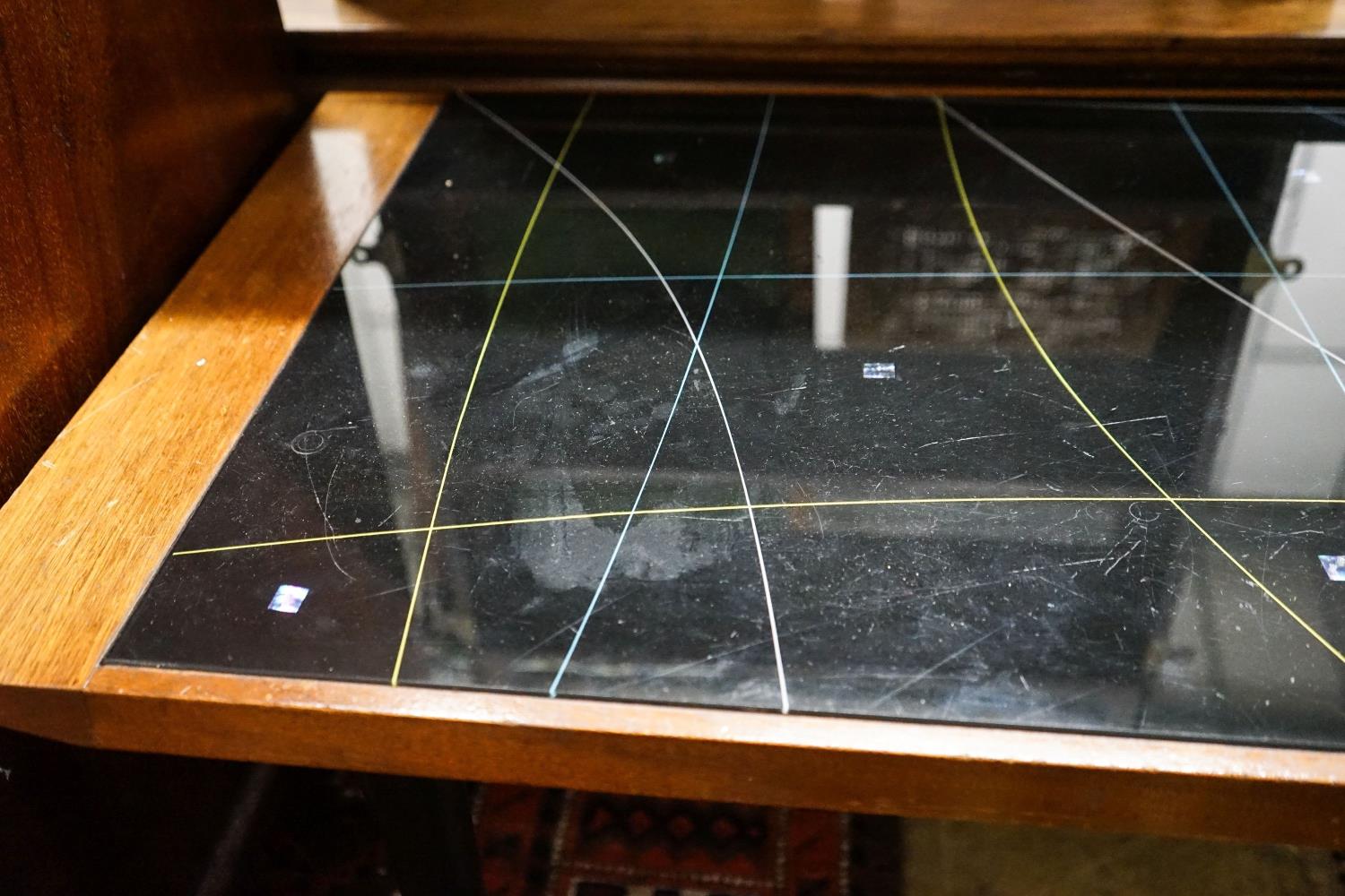 A mid century design teak and perspex 'Galaxy' rectangular coffee table, width 129cm, depth 46cm, - Image 3 of 4