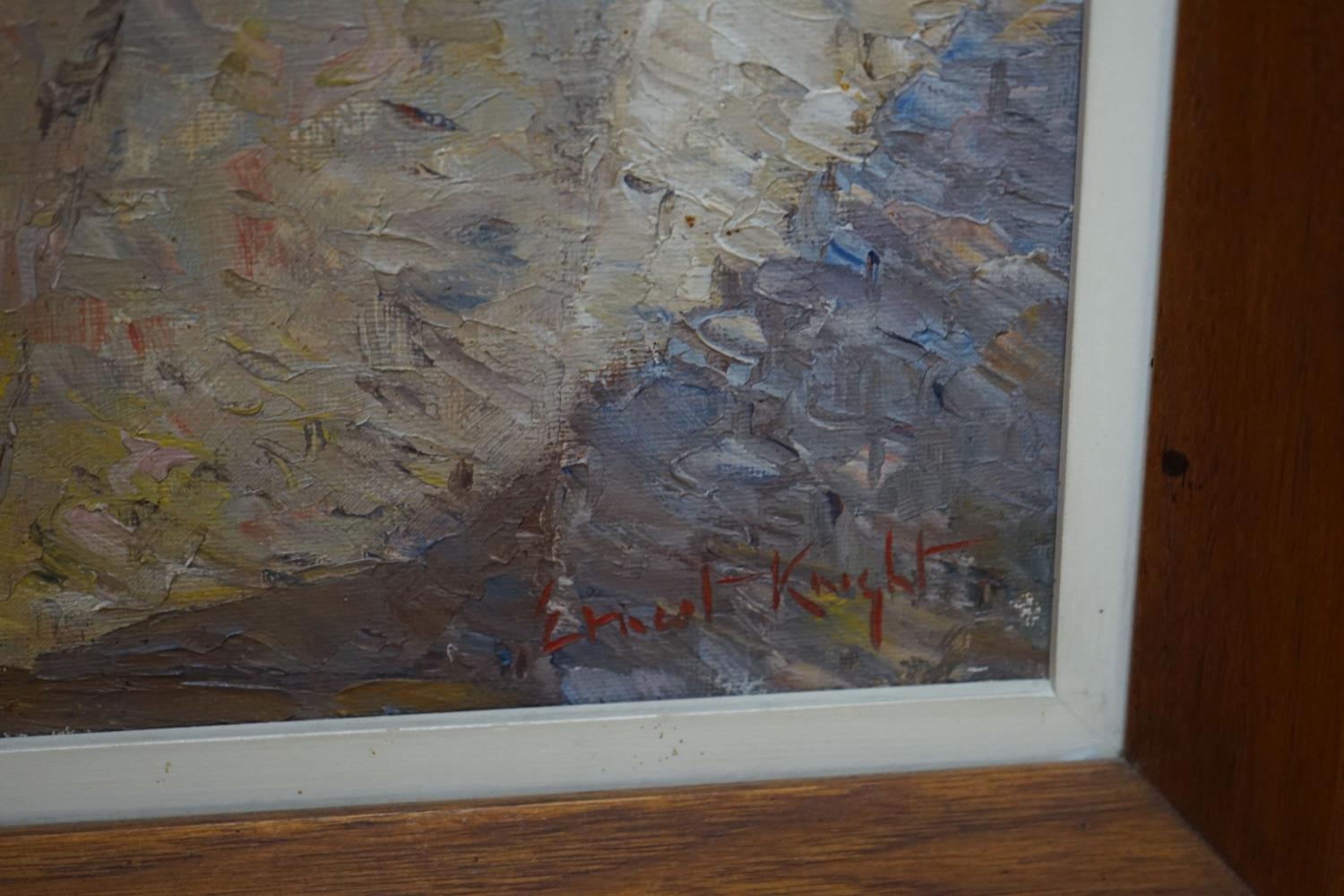 Ernest Knight (1915-1995), oil on canvas, ‘Temperance Steps, Brixham, Devon’, signed and inscribed - Image 3 of 7