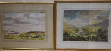 John Worsley (1919-2000), two watercolours, 'Lough Corrib, Galway' and 'Kilarney Lakes', signed,