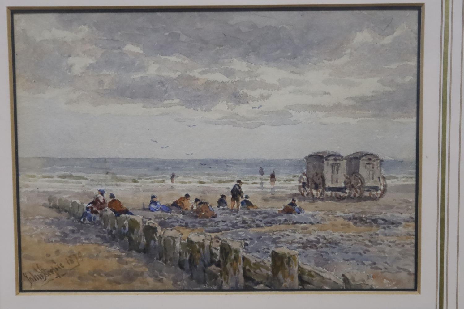 A group of five assorted watercolours; John Steeple, Beach scene; D. Addey, Harbour Master's Office; - Image 2 of 6