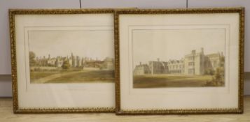 John Chessel Buckler (1793-1894) and John Buckler (1770-1851), pair of watercolours, View of