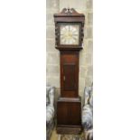 An 18th century oak eight day longcase clock, marked Sherratt, height 208cm