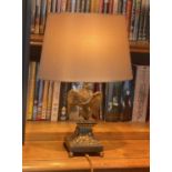 A 19th century Empire style bronze and ormolu model of an eagle, now mounted as a table lamp, height