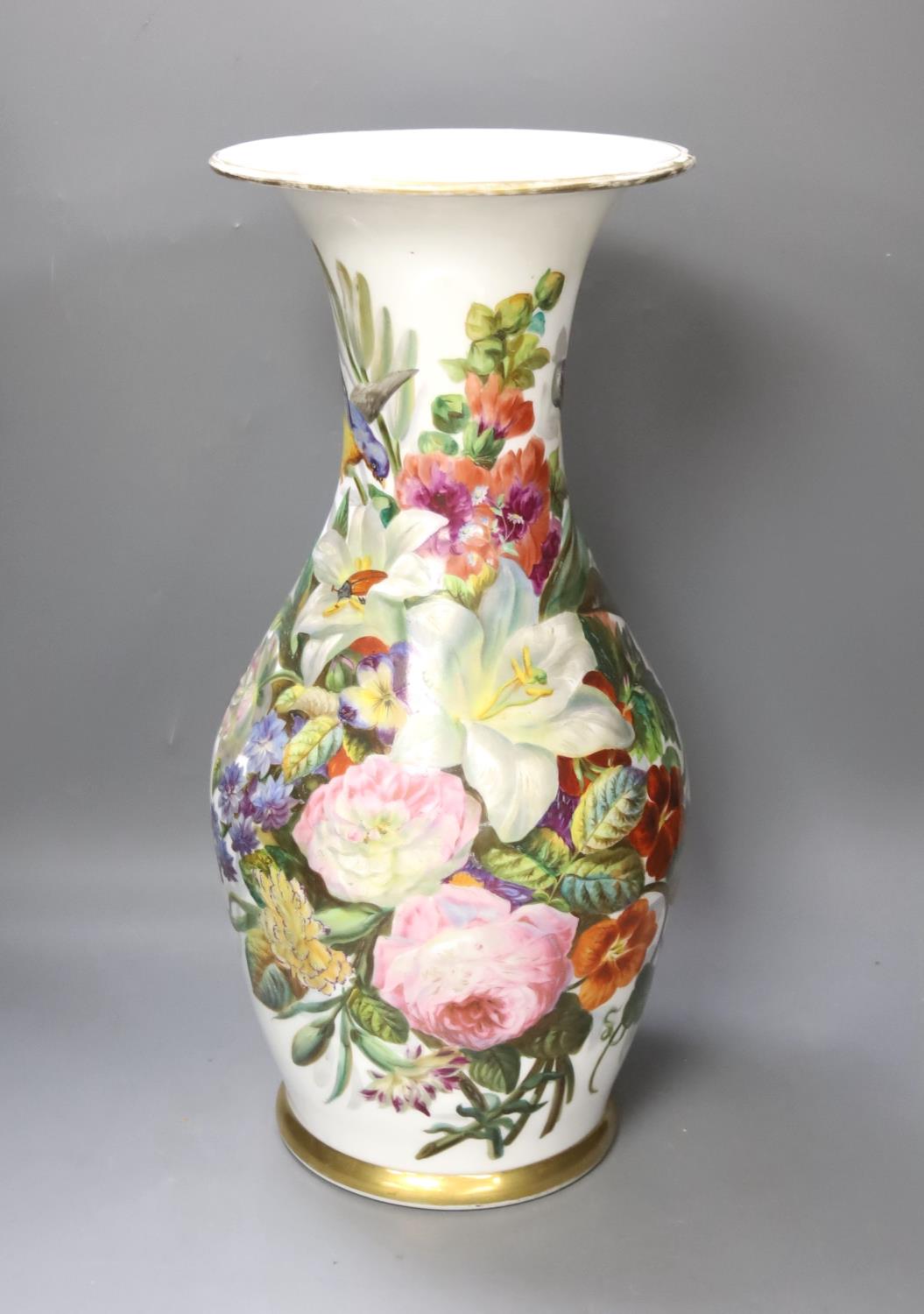 A large 19th century Paris porcelain vase 50cm