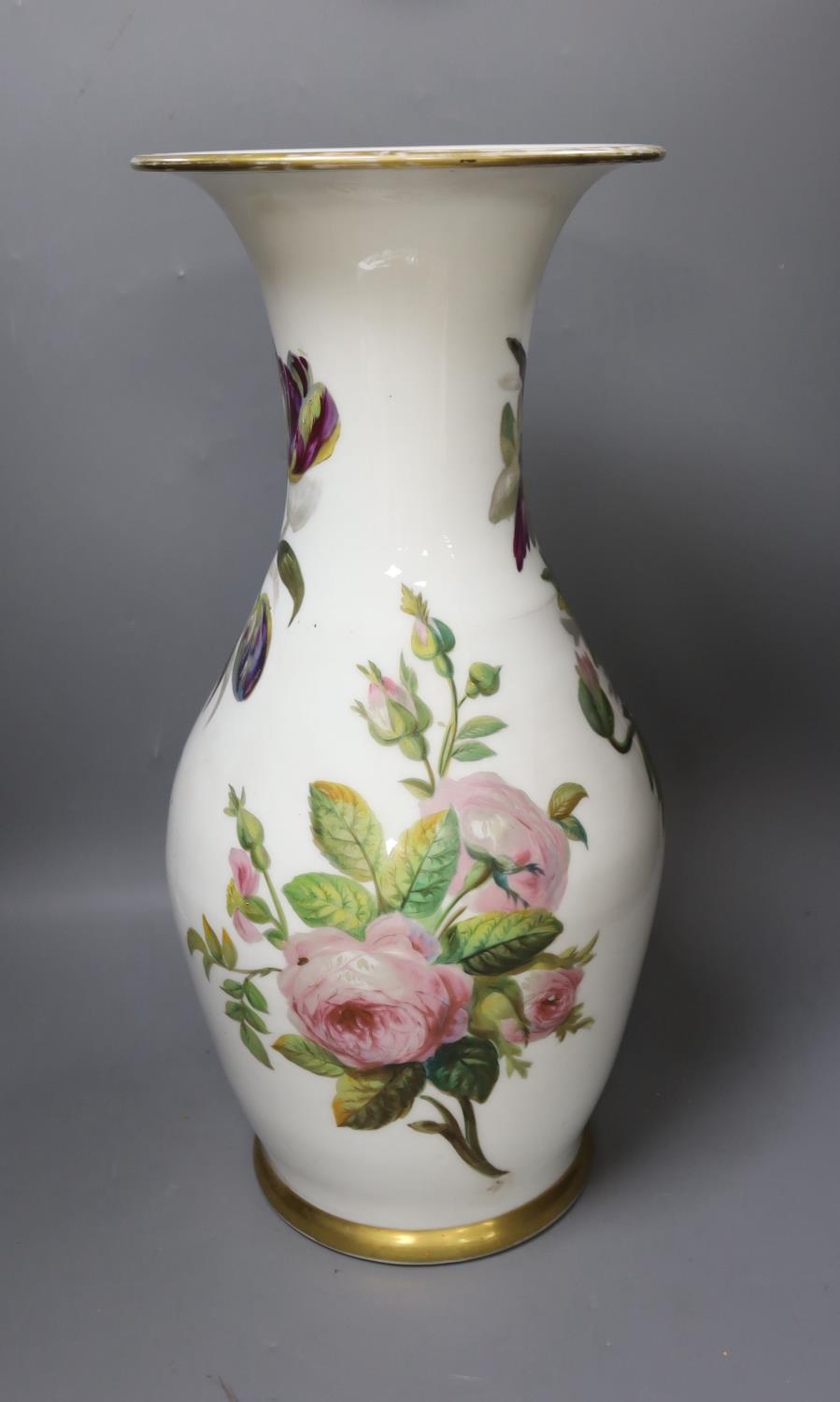 A large 19th century Paris porcelain vase 50cm - Image 2 of 3