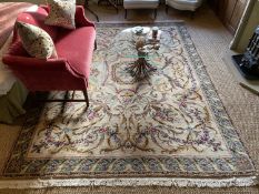 An Aubusson pattern cream ground carpet, 314 x 245cm
