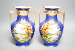 A pair of Noritake vases 21cm