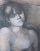 Mary Hackney, pastel, 'Rose', signed, 47 x 37cm