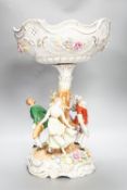 A continental figural centrepiece (repaired) 52cm