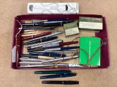 14 various Parker fountain pens and 12 Parker propelling pencils and roller balls, together with