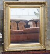 A Victorian style gilt "picture frame" wall mirror, width 72cm, height 82cm