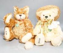 A Herman Schnurr Cat and Herman Limited edition Sunshine Bear both with certificates