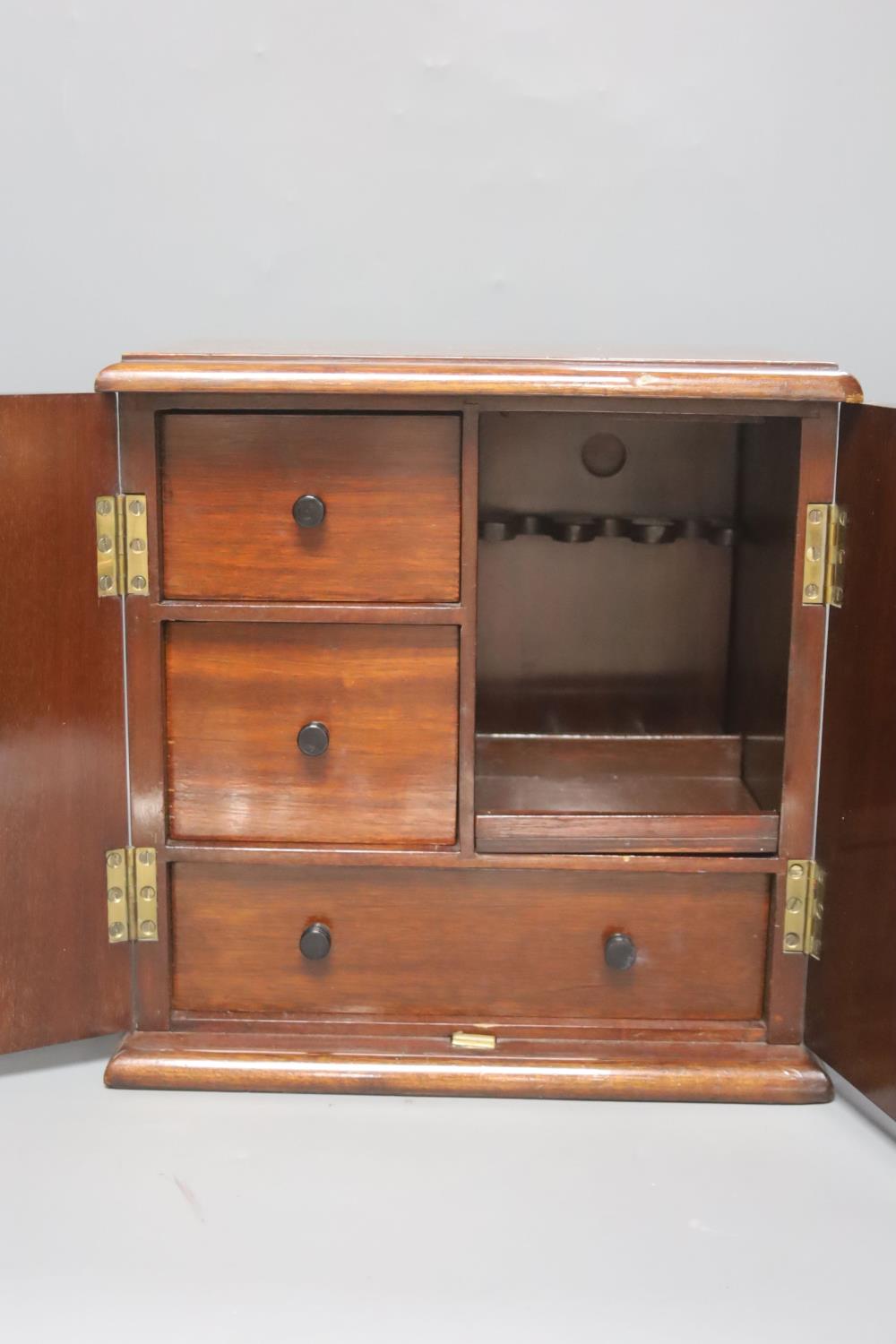 A late Victorian mahogany smoker's cabinet. 28cm - Image 2 of 2