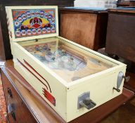 A vintage American 'Junior' pinball machine, ITEM ONLY A COLLECTOR'S ITEM REWIRE REQUIRED before use