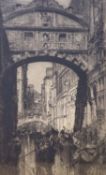 Frank Brangwyn (1867-1956), etching, The Bridge of Sighs, signed in pencil, Fine Art Society label