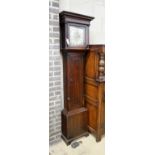 An 18th century oak 30 hour longcase clock, height 200cm