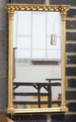 A Regency style giltwood pier glass, width 40cm, height 68cm