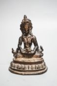 A 19th/20th century Himalayan bronze buddha 12cm